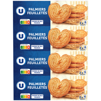 Image de U
Palmiers feuilletés, 4 paquets de