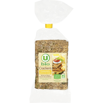 Image de U BIO
Crackers bio emmental et graines de courge paquet de
