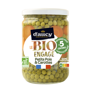 Image de Petits pois/carottes rondelles bio D'AUCY 530g