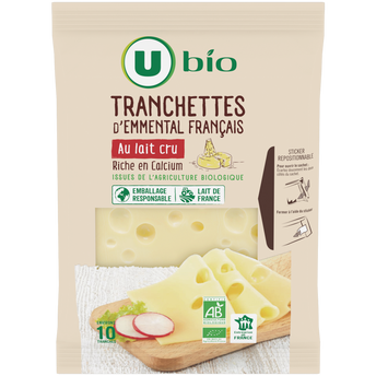 Image de U BIO
Fromage à pâte pressée cuite emmental  - 10 tranches