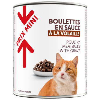 Image de Boîte pour chat Boulettes en sauce volaille PRIX MINI