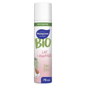 Image de Deodorant lait d'amande bio MONSAVON spray