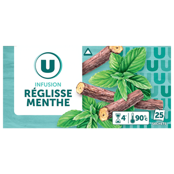 Image de U
Infusion réglisse menthe U boîte 25 sachets