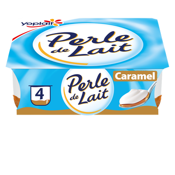 Image de Yaourt sur lit de caramel PERLE DE LAIT