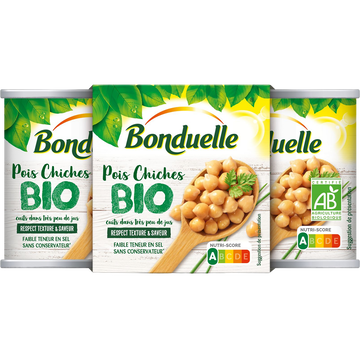 Bonduelle Pois Chiches Bio Bonduelle - 2 Boîtes De 130g