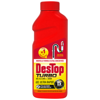 Image de DESTOP Déboucheur Gel Turbo 5 min Javel - 2 doses