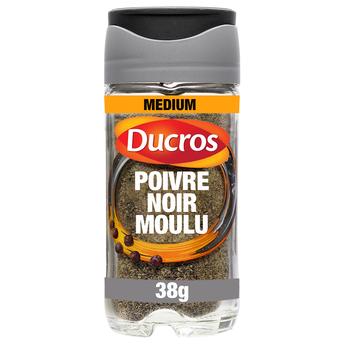 Image de Poivre noir moulu classique n° 8, DUCROS, tube de