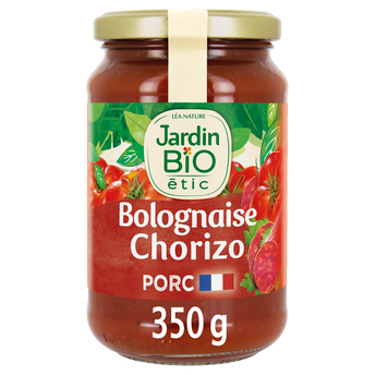 Image de Sauce bolognaise au chorizo bio JARDIN BIO, bocal