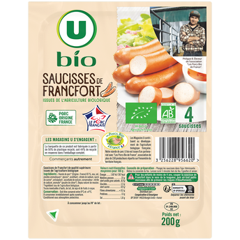 Image de U BIO
Saucisses de Francfort - x4