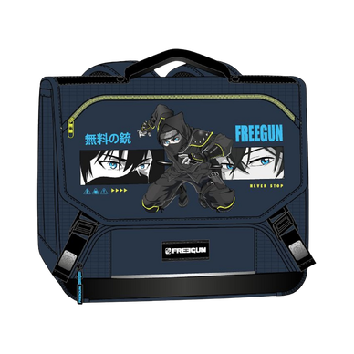 Cartable primaire garcon FREEGUN Manga 38cm gris Super U Hyper U U Express www ursesu