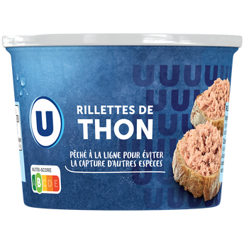 Image de U
Rillettes de thon pêché à la ligne boîte de 1/4