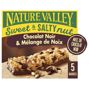 Image de Barres céréales Sweet & Salty Nut chocolat & noix NATURE VALLEY