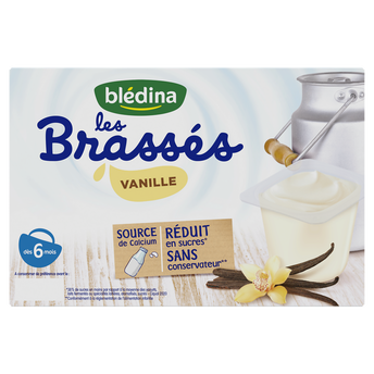 Image de Dessert bébé vanille Les Brassés dès 6 mois BLEDINA