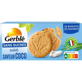 Image de GERBLE - Biscuit Sablé Saveur Coco Sans Sucres