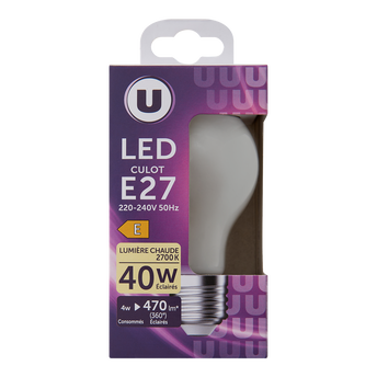 Image de U
Ampoule Led ronde 40w e27 opaque