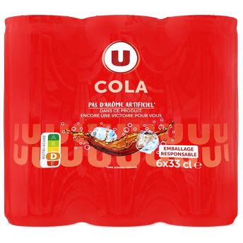 Image de U
Soda Cola regular, pack canette