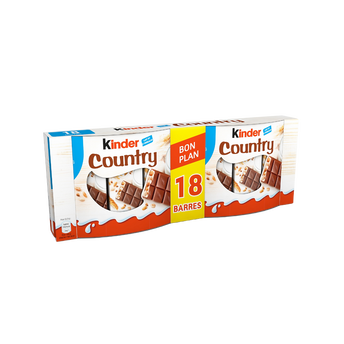 Image de Barre chocolat KINDER country pack t9x2 soit