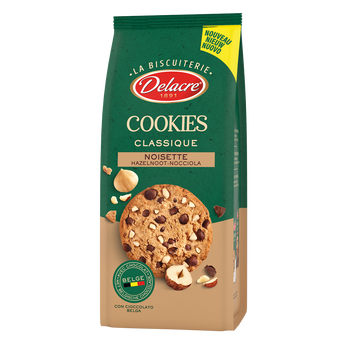 Image de Biscuits cookies chocolat et noisette DELACRE