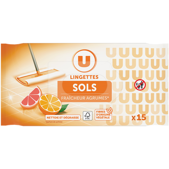 Image de U
Lingettes pour les sols fraîcheur agrumes