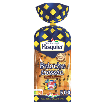 Image de Brioche tressée tranchée pépites de chocolat BRIOCHE PASQUIER