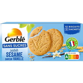 Image de GERBLE - Biscuit Sablé Sésame Vanille Sans Sucres