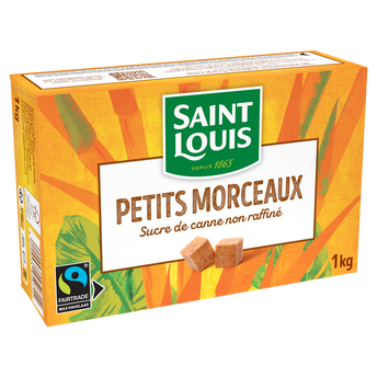 Image de Sucre petits morceaux bruns non raffinés équitable SAINT LOUIS