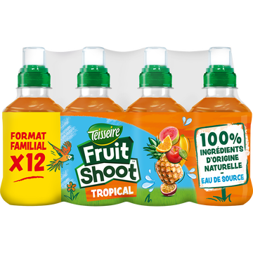 Teisseire Tesseire Fruit Shoot Boisson Aux Fruits Goût Tropical - Pack Bouteilles 12x20cl