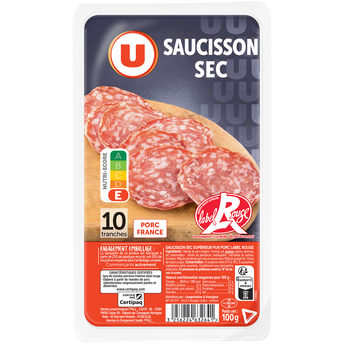 Image de U
Saucisson sec Label Rouge - x10 tranches