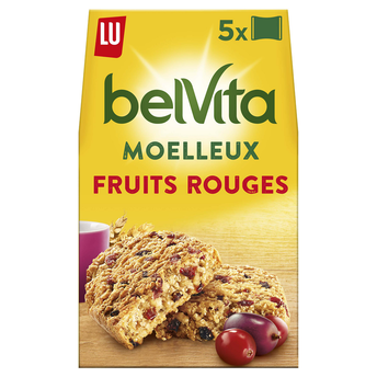 Image de Biscuits petit déjeuner moelleux aux fruits rouges BELVITA - Paquet