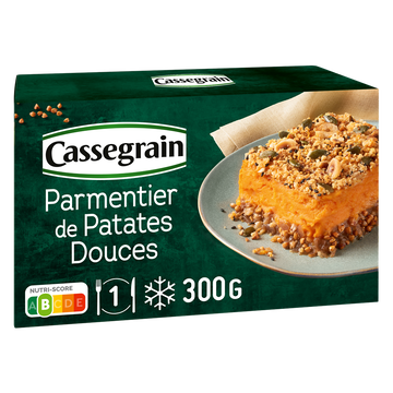 Cassegrain Parmentier De Patates Douces Sarrasin Grille Et Crumble De Noisettes Cassegrain 300g