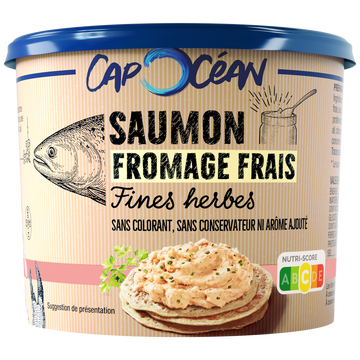 Cap Océan Saumon Et Son Fromage Frais Ail Et Fines Herbes Cap Ocean, 140g