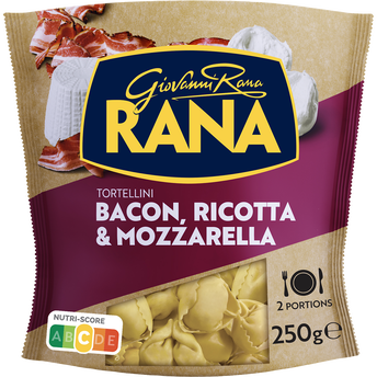 Image de Pâtes Fraiches Tortellini Bacon, Ricotta et Mozzarella RANA - le paquet de