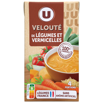 Image de U
Soupe Velouté de légumes et vermicelles brique de