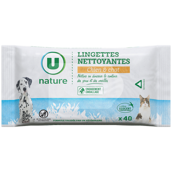 Image de U NATURE
Lingettes nettoyantes ecocert chien et chat