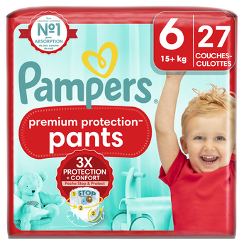 Image de Couches-Culottes premium protection pants géant taille 6 PAMPERS
