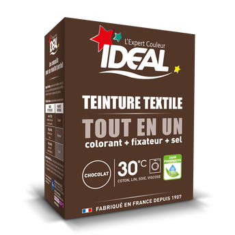 Image de Teinture textile tout en 1 mini chocolat IDEAL, paquet de