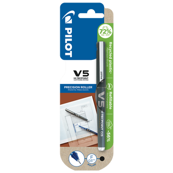 Image de Stylo roller V5 Begreen PILOT, rechargeable noir