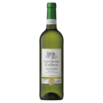 Image de Vin blanc IGP Pays d'Oc Sauvignon LES ORMES DE CAMBRAS, bouteille de