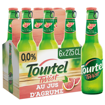 Image de Bière aromatisée agrume sans alcool TOURTEL TWIST, 0,0° - Bouteilles