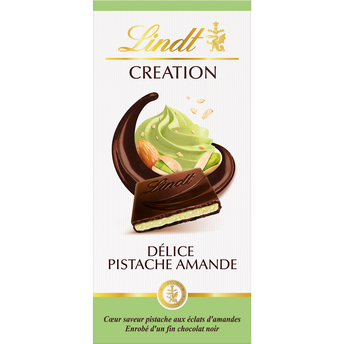 Image de Chocolat noir pistache amande Création délice LINDT Tablette de