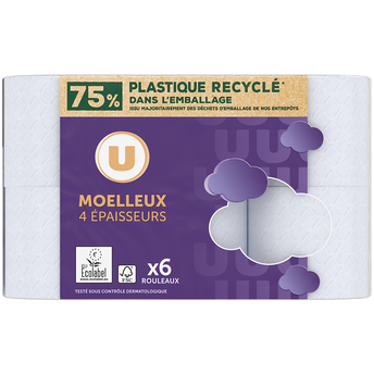 Image de U
Papier toilette ultra doux blanc 4 plis