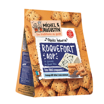 Image de Petits beurres apéritif roquefort et graines de pavot bleu MICHEL AUGUSTIN