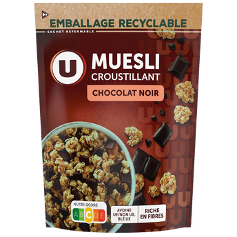 Image de U
Céréales Muesli croustillant chocolat noir paquet