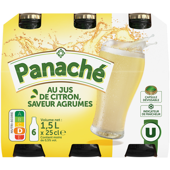 Image de U
Panaché/jus de citron, aro. Saveur agrumes <1% vol