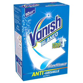Image de Blanchisseur anti grissaille VANISH Blanco, 10 sachets