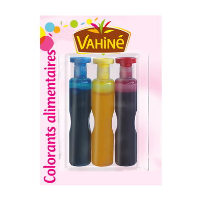 Colorants pâtissiers VAHINE, blister, 3 tubes de 6ml - Super U
