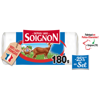 Image de Bûche de chèvre réduite en sel -25% SOIGNON