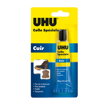 Image de UHU Colle spéciale cuir et chaussure - transparente, tube de