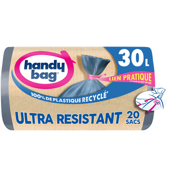 Image de Sac poubelle lien ultra résistant 80% recyclés HANDY BAG 30L