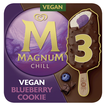Image de Bâtonnets glacés MAGNUM chill blueberry cookie vegan - x3